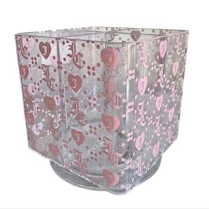 Four Compartment Acrylic Spinner Juicy Couture Pink Makeup Brush